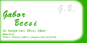 gabor becsi business card
